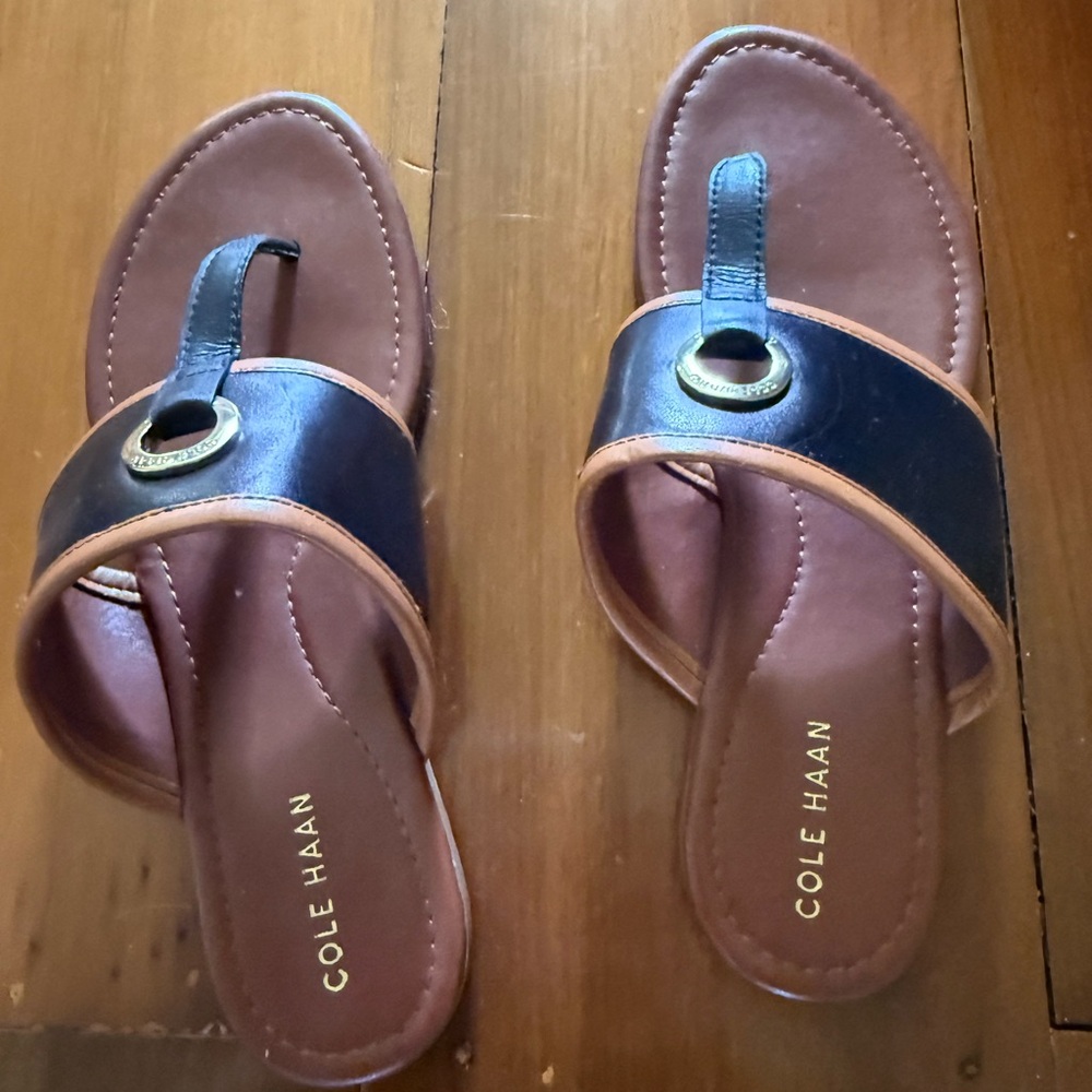Cole Haan Women's Sandals with Black and Tan Accents